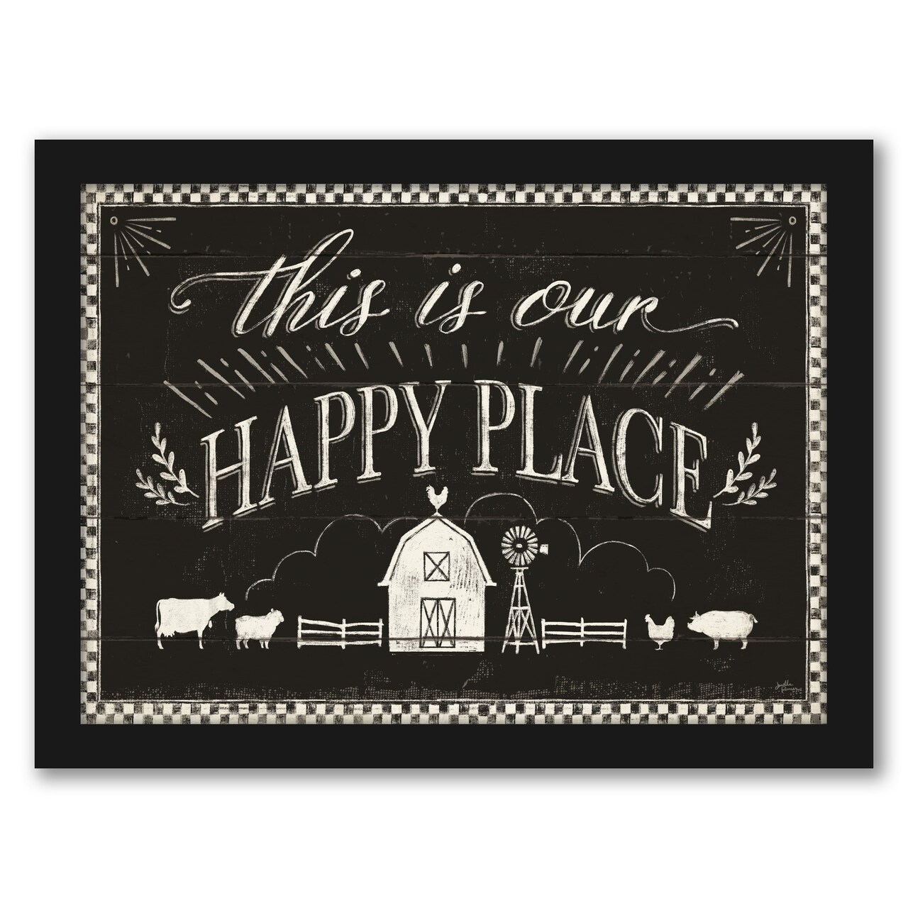 Country Thoughts I Black by Janelle Penner Black Framed Print 8x10 - Americanflat